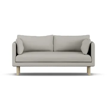 Linnevik soffa - Same Grey 6673-vitoljad ek, 2-sits, utan kappa - 1898