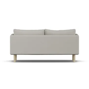 Linnevik soffa - Same Grey 6673-vitoljad ek, 2-sits, utan kappa - 1898
