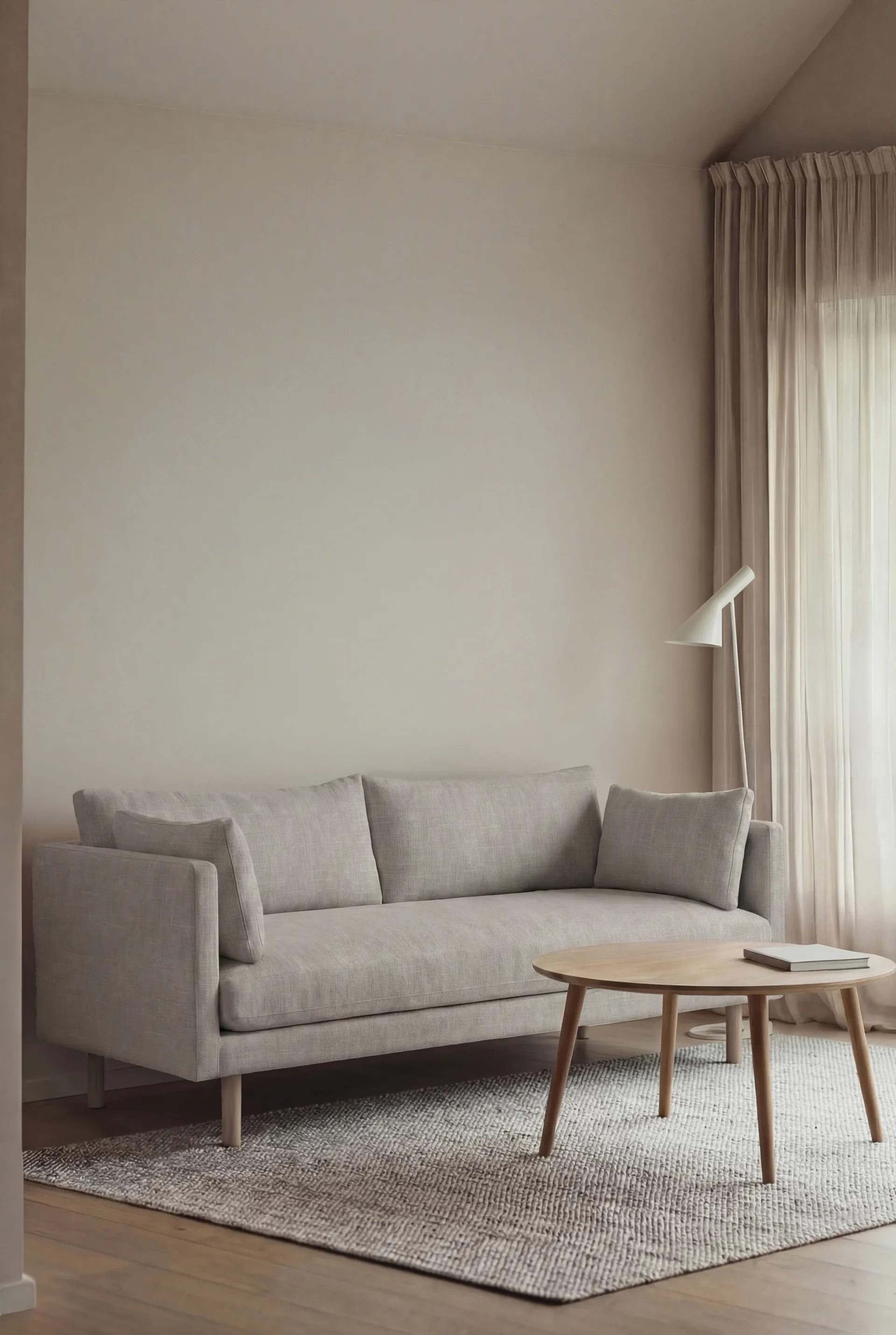 Linnevik soffa, Same Grey 6673-vitoljad ek, 2-sits 1898