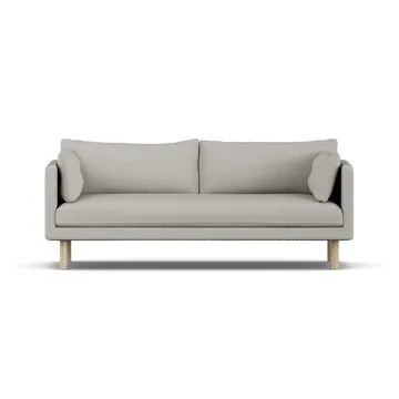 Linnevik soffa - Same Grey 6673-vitoljad ek, 3-sits, utan kappa - 1898