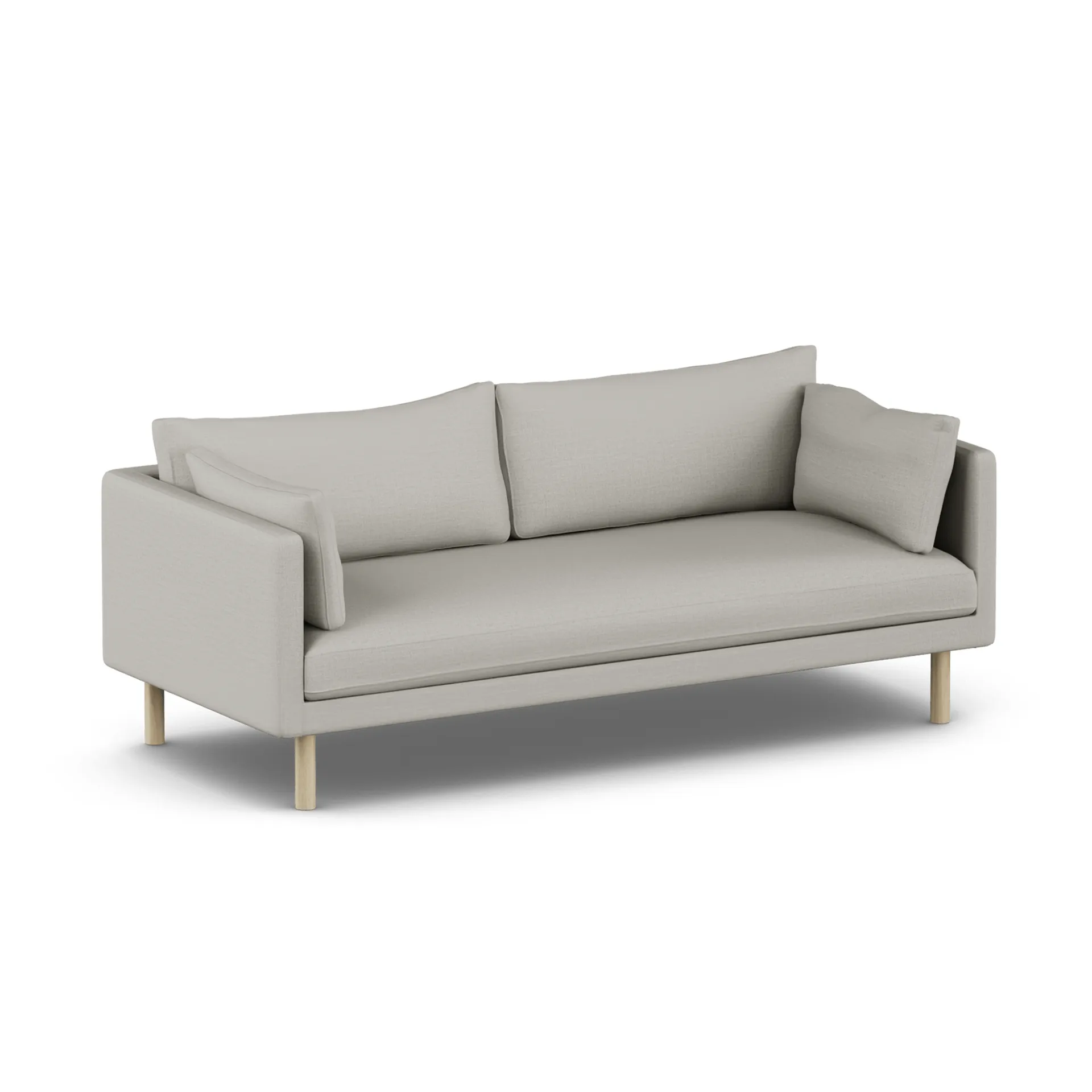 Linnevik soffa, Same Grey 6673-vitoljad ek, 3-sits, utan kappa 1898