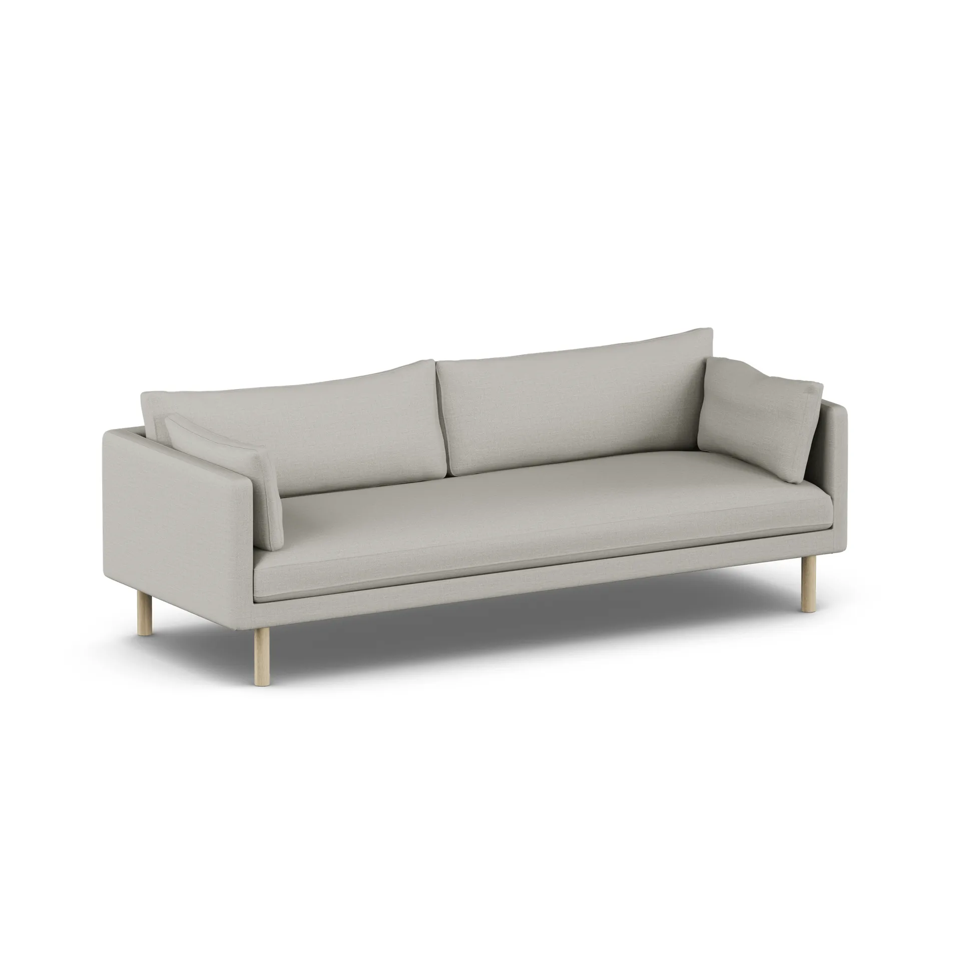 Linnevik soffa, Same Grey 6673-vitoljad ek, 4-sits, utan kappa 1898