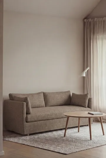 Linnevik soffa - Same Mole 6674-vitoljad ek, 2-sits, med kappa - 1898