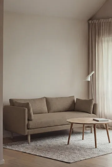 Linnevik soffa - Same Mole 6674-vitoljad ek, 2-sits - 1898