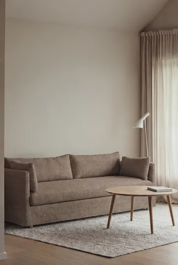 Linnevik soffa - Same Mole 6674-vitoljad ek, 4-sits, med kappa - 1898