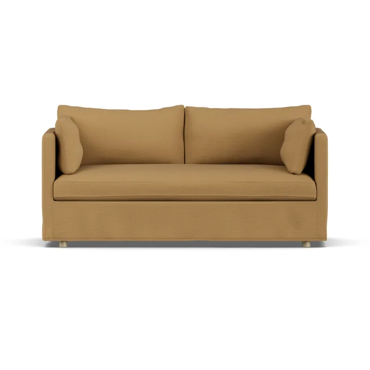 Linnevik soffa - Same Ochre 6676-vitoljad ek, 2-sits, med kappa - 1898