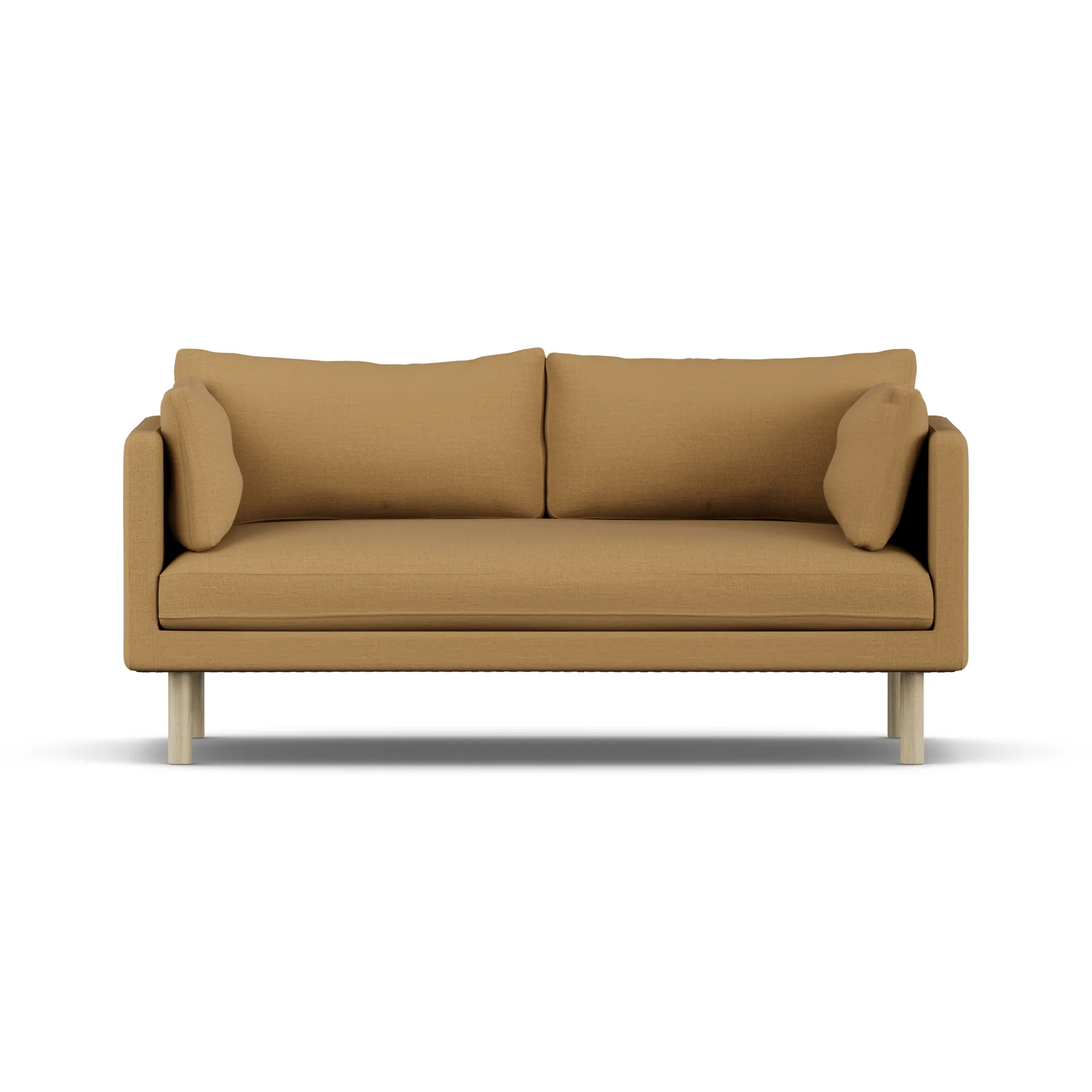 Linnevik soffa, Same Ochre 6676-vitoljad ek, 2-sits, utan kappa 1898