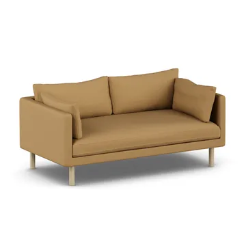 Linnevik soffa - Same Ochre 6676-vitoljad ek, 2-sits, utan kappa - 1898