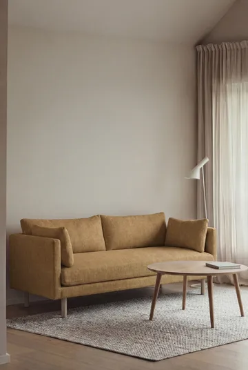 Linnevik soffa - Same Ochre 6676-vitoljad ek, 2-sits, utan kappa - 1898