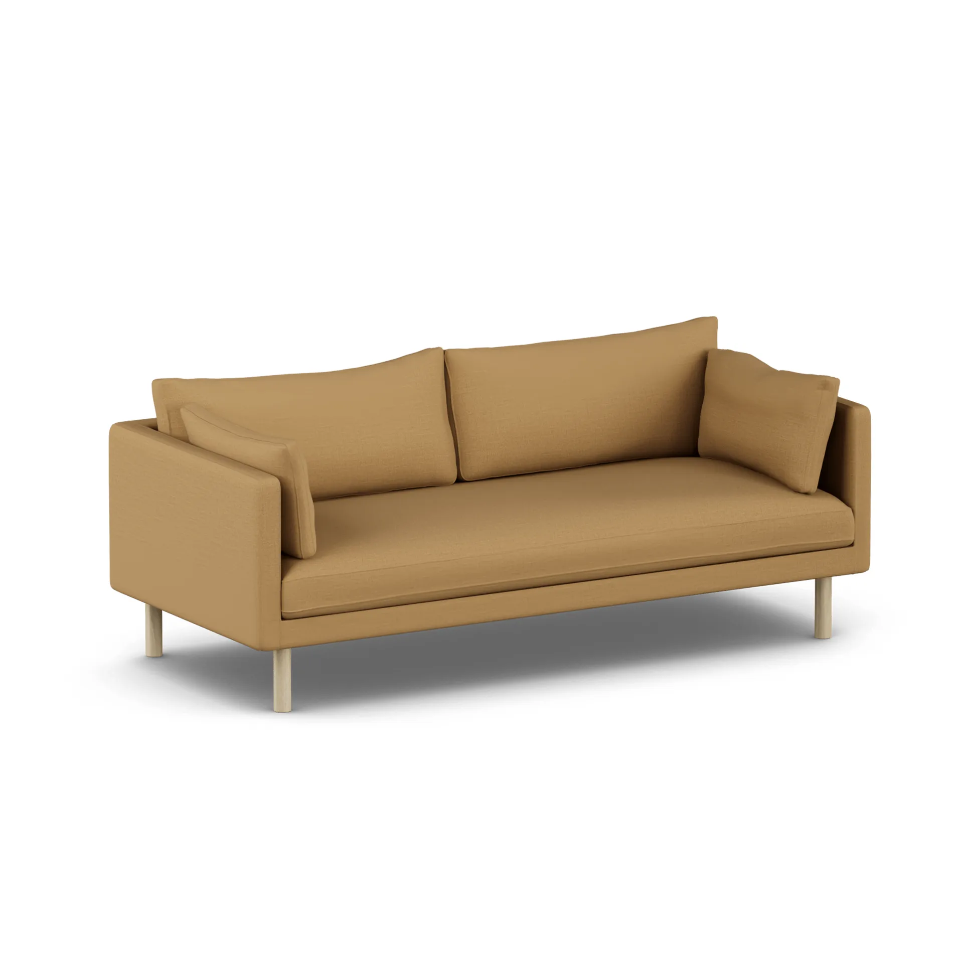 Linnevik soffa, Same Ochre 6676-vitoljad ek, 3-sits, utan kappa 1898
