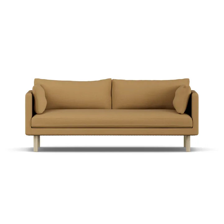 Linnevik soffa - Same Ochre 6676-vitoljad ek, 3-sits - 1898