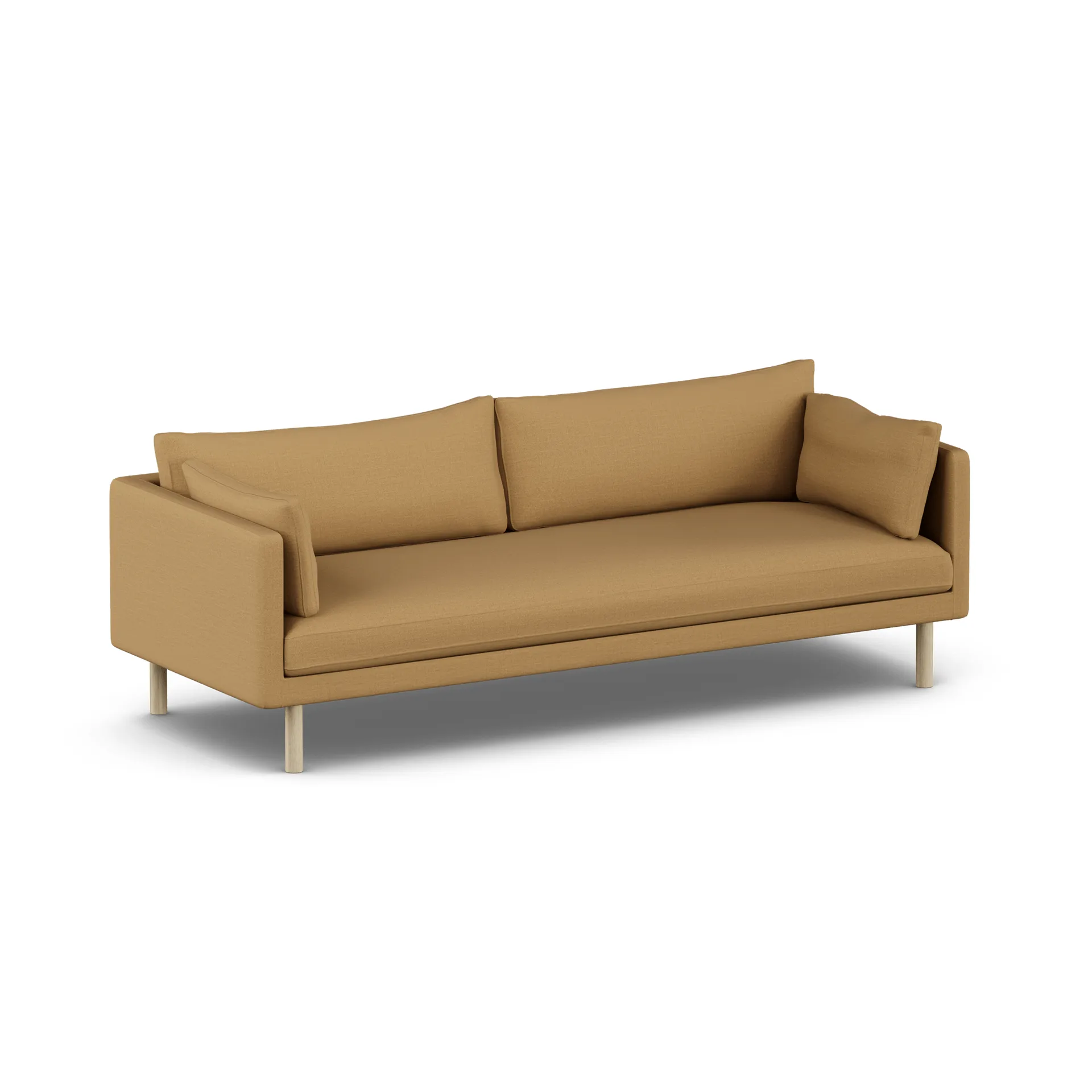 Linnevik soffa, Same Ochre 6676-vitoljad ek, 4-sits, utan kappa 1898