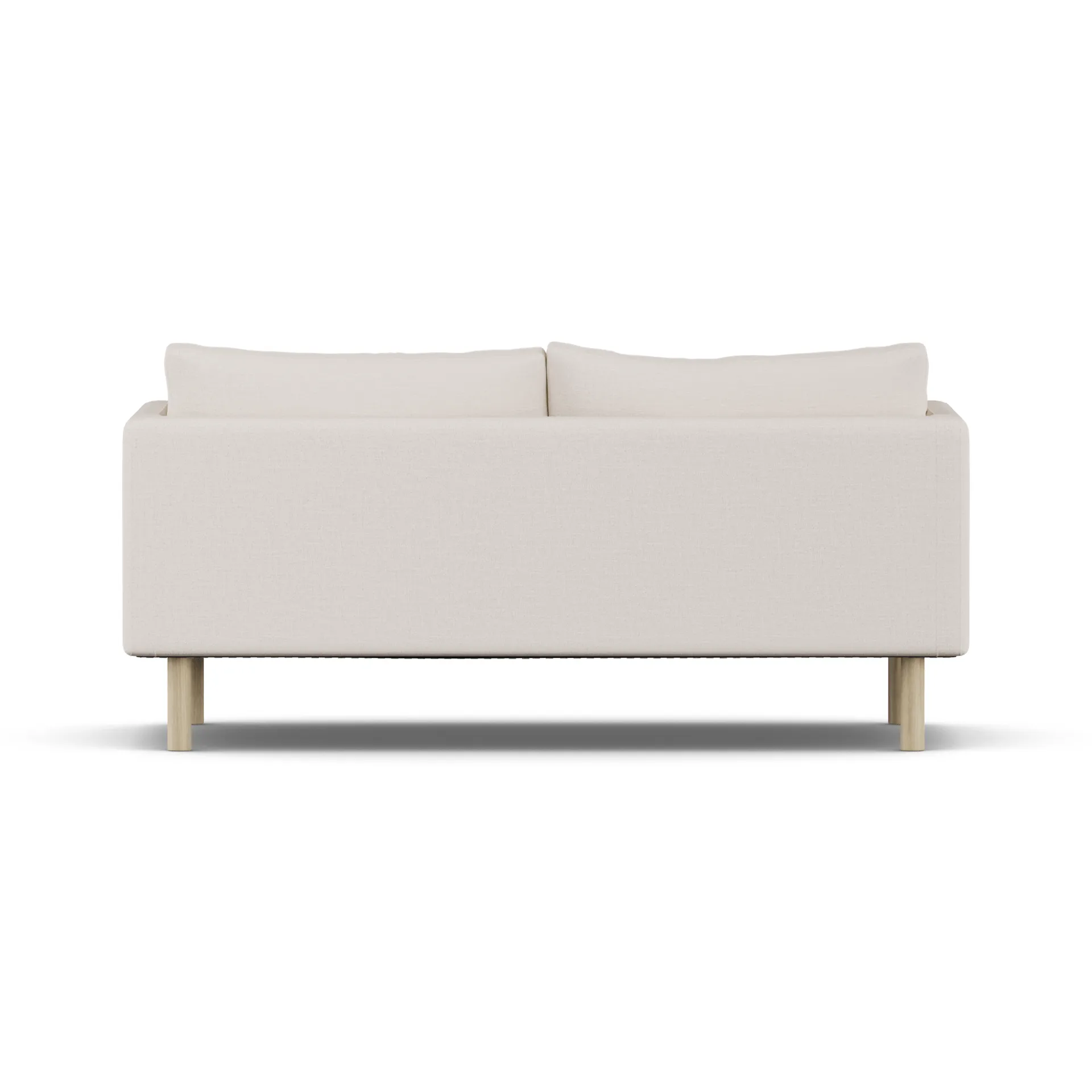 Linnevik soffa, Same Off White 6671-vitoljad ek, 2-sits, utan kappa 1898