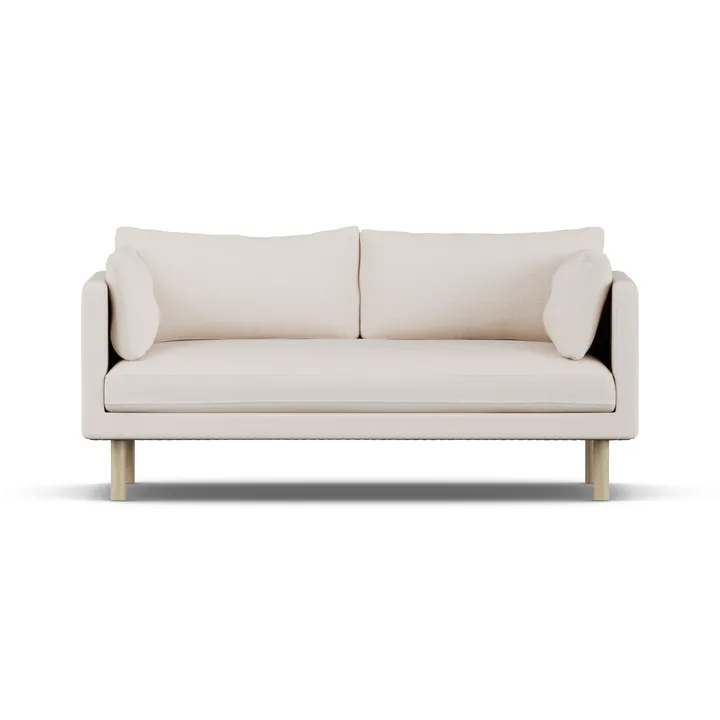 Linnevik soffa - Same Off White 6671-vitoljad ek, 2-sits - 1898