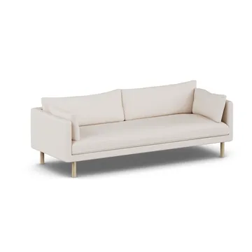 Linnevik soffa - Same Off White 6671-vitoljad ek, 4-sits, utan kappa - 1898