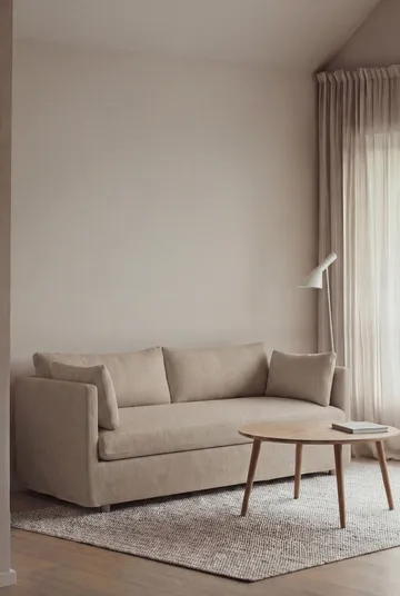 Linnevik soffa - Same Sand 6672-vitoljad ek, 2-sits, med kappa - 1898