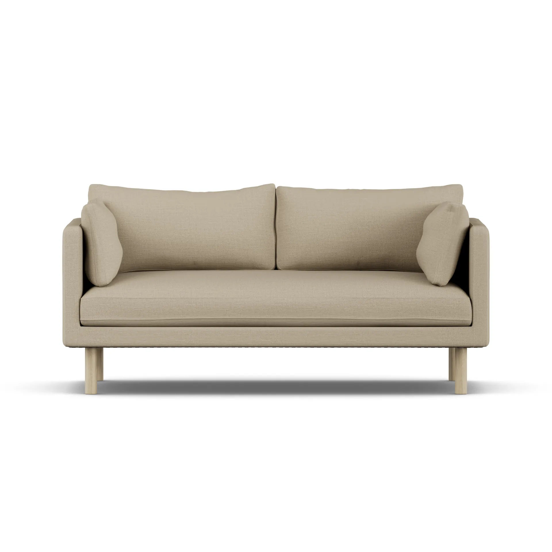 Linnevik soffa, Same Sand 6672-vitoljad ek, 2-sits, utan kappa 1898
