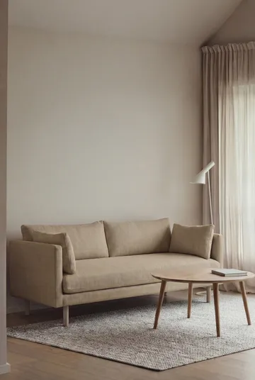 Linnevik soffa - Same Sand 6672-vitoljad ek, 2-sits - 1898