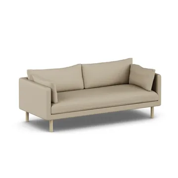 Linnevik soffa - Same Sand 6672-vitoljad ek, 3-sits, utan kappa - 1898