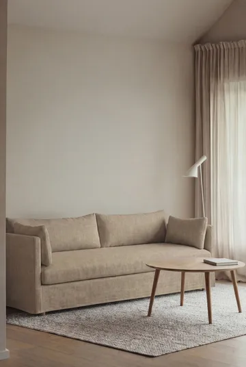 Linnevik soffa - Same Sand 6672-vitoljad ek, 4-sits, med kappa - 1898