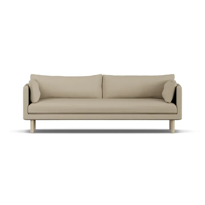 Linnevik soffa - Same Sand 6672-vitoljad ek, 4-sits, utan kappa - 1898