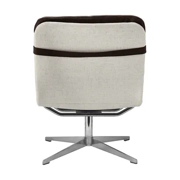 Loholm fåtölj med snurrfunktion - Mörkbrunt läder-Bern Beige 0341 - 1898