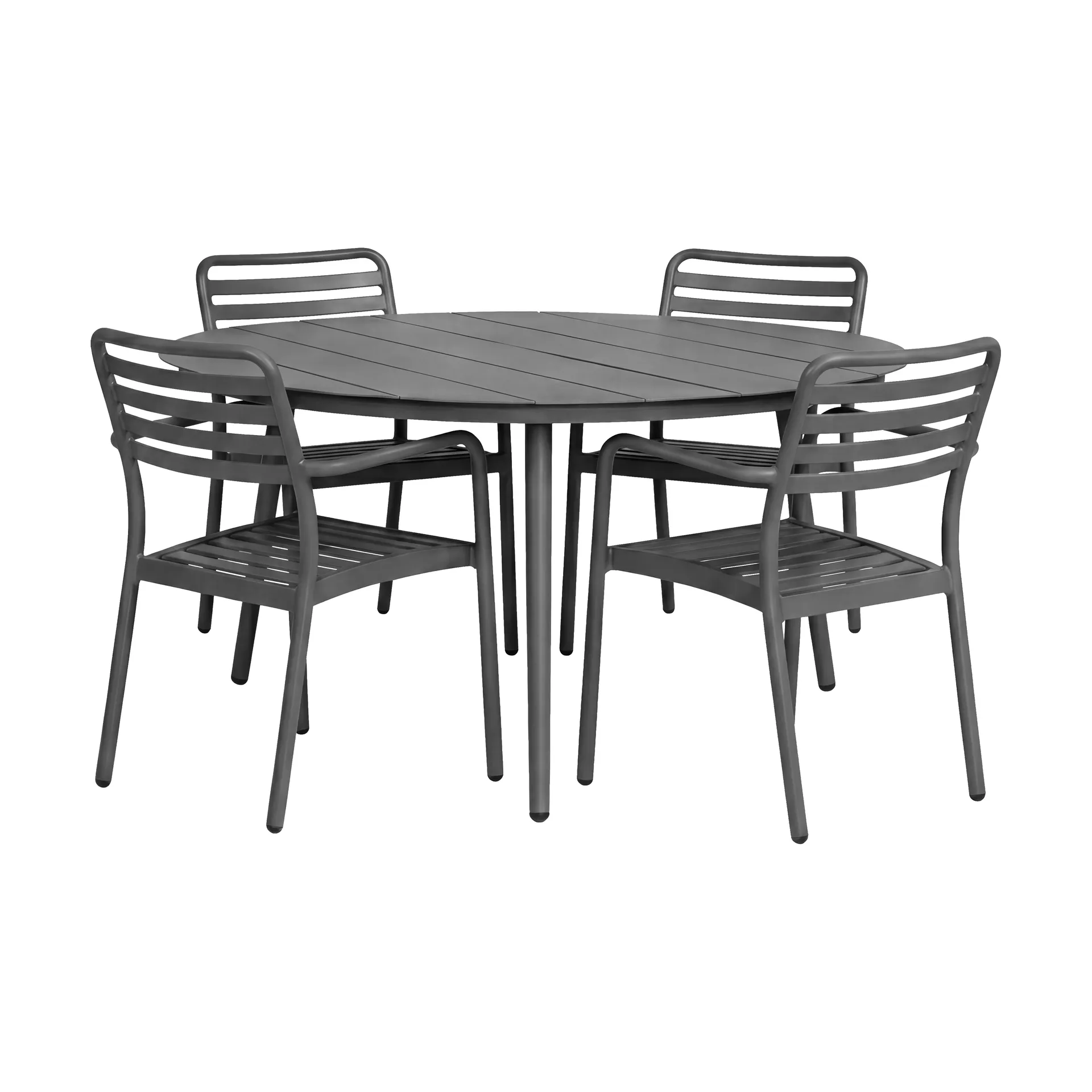 Marsala matbord Ø140 cm + Messina karmstol 4 st, Anthracite,  1898