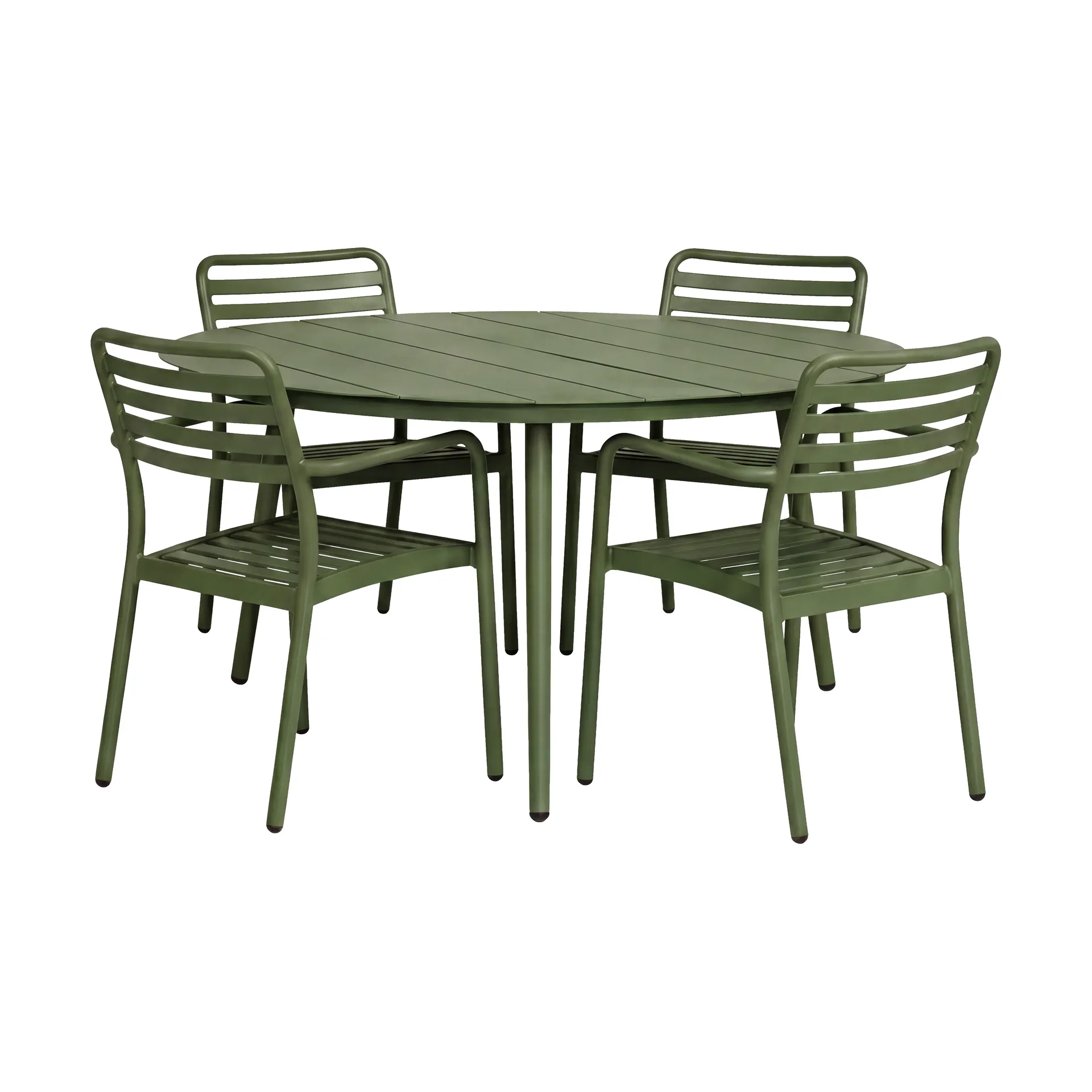 Marsala matbord Ø140 cm + Messina karmstol 4 st, Moss green,  1898