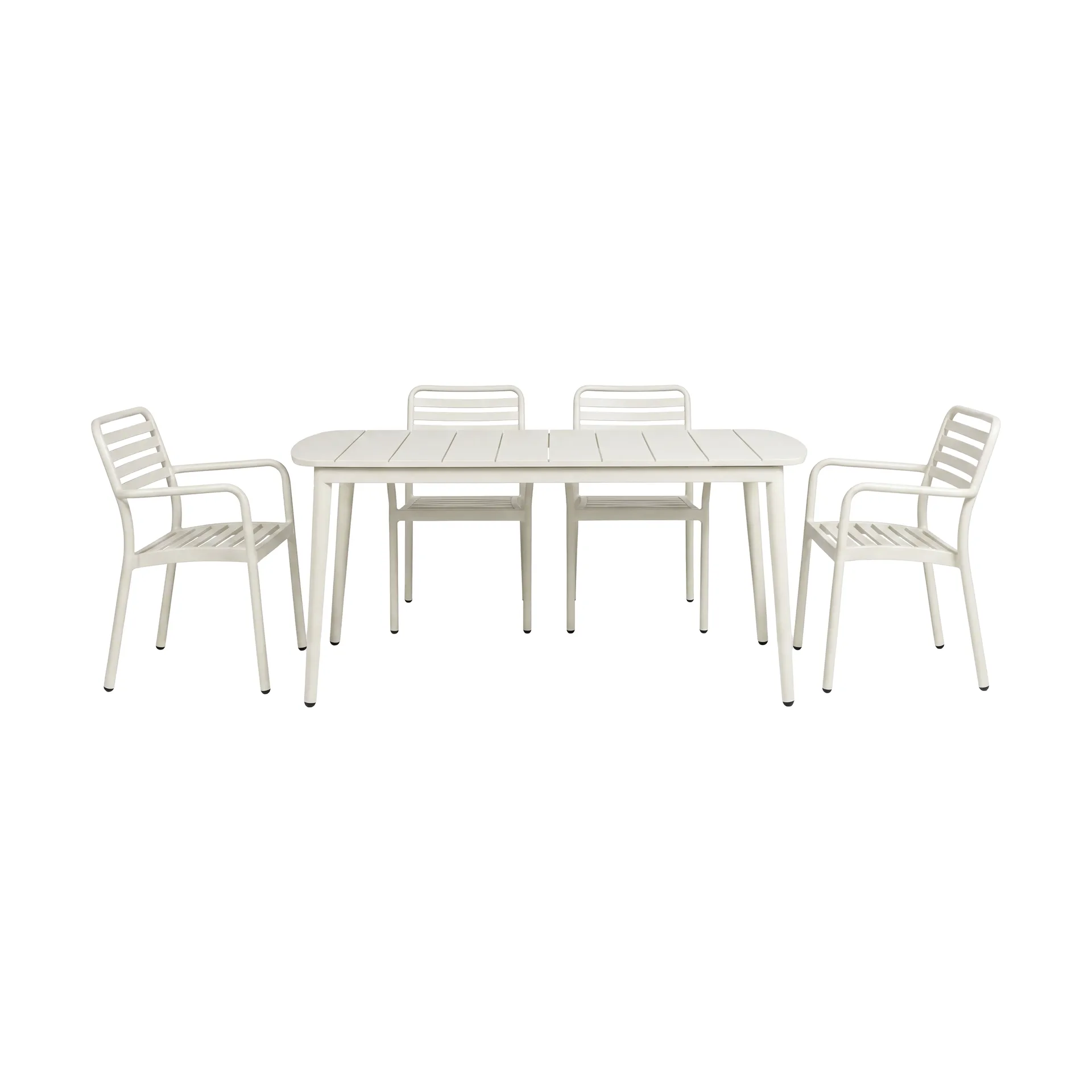 Marsala matbord 152x90 cm + Messina karmstol 4 st, Off white,  1898