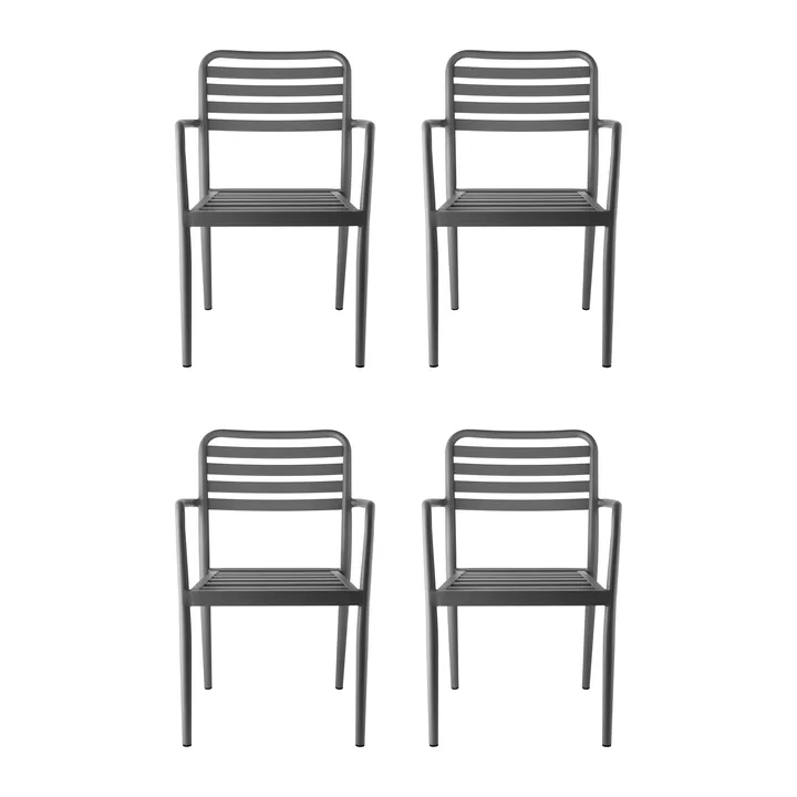 Messina karmstol, Anthracite, 4-pack - 1898