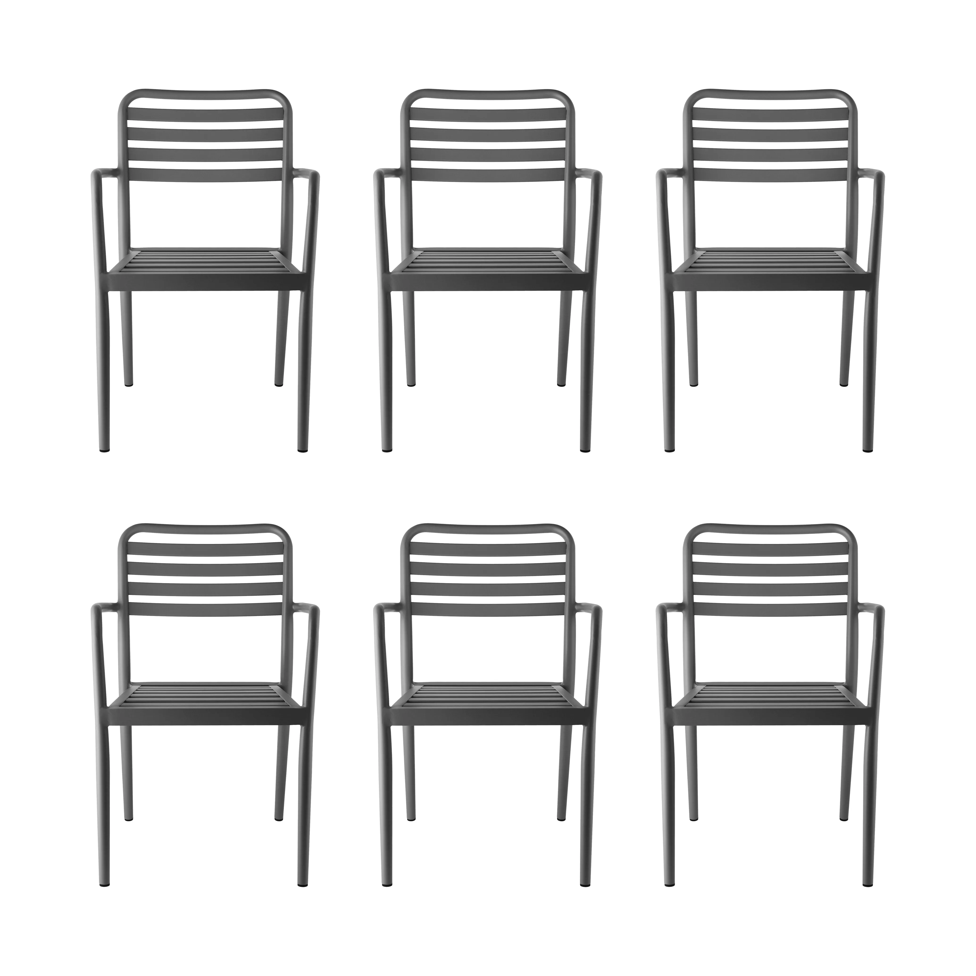 Messina karmstol, Anthracite, 6-pack