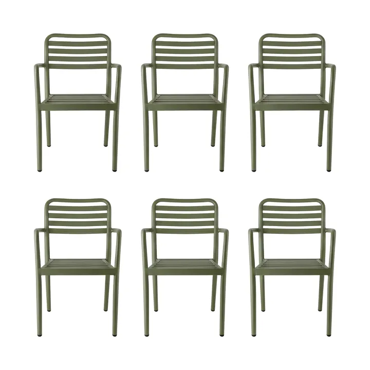 Messina karmstol, Moss green, 6-pack - 1898