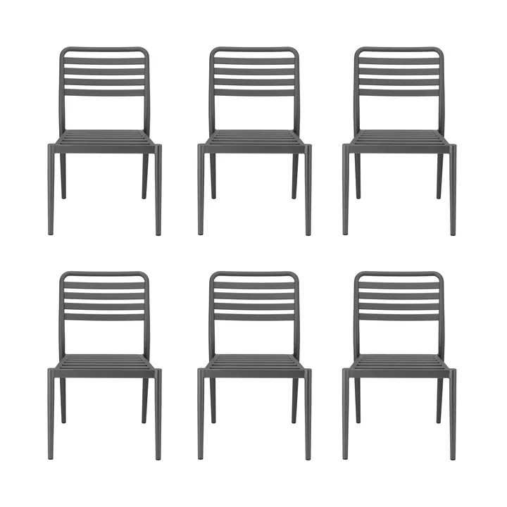 Messina stol, Anthracite, 6-pack - 1898