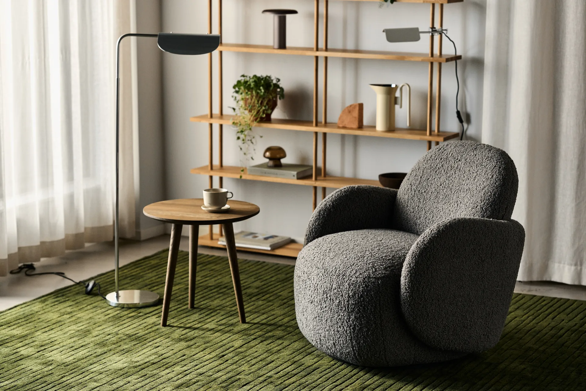 Mo fåtölj med snurrfunktion, Glore Grey 1245 1898