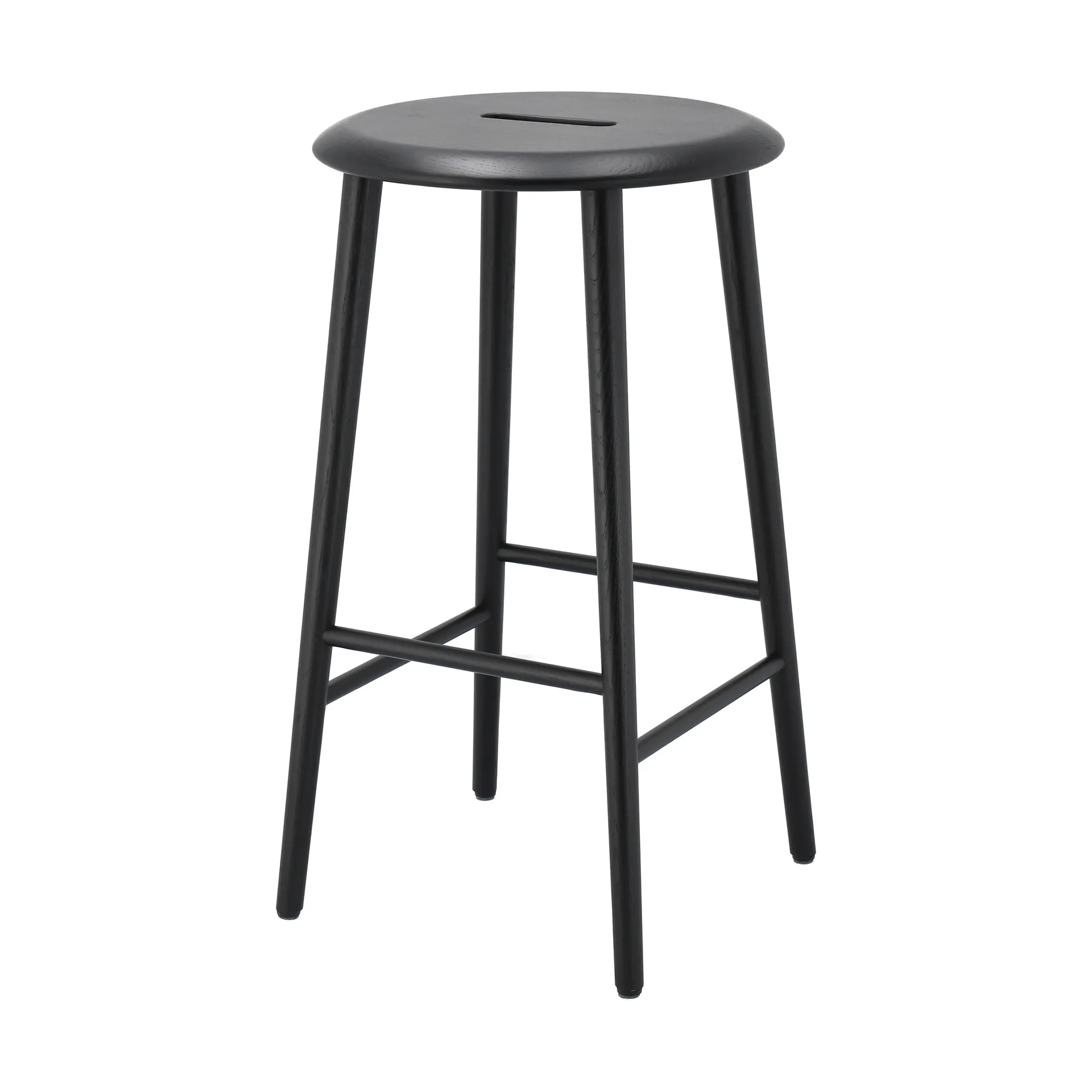 Norrabo barpall 65 cm, Svartlackad ek 1898