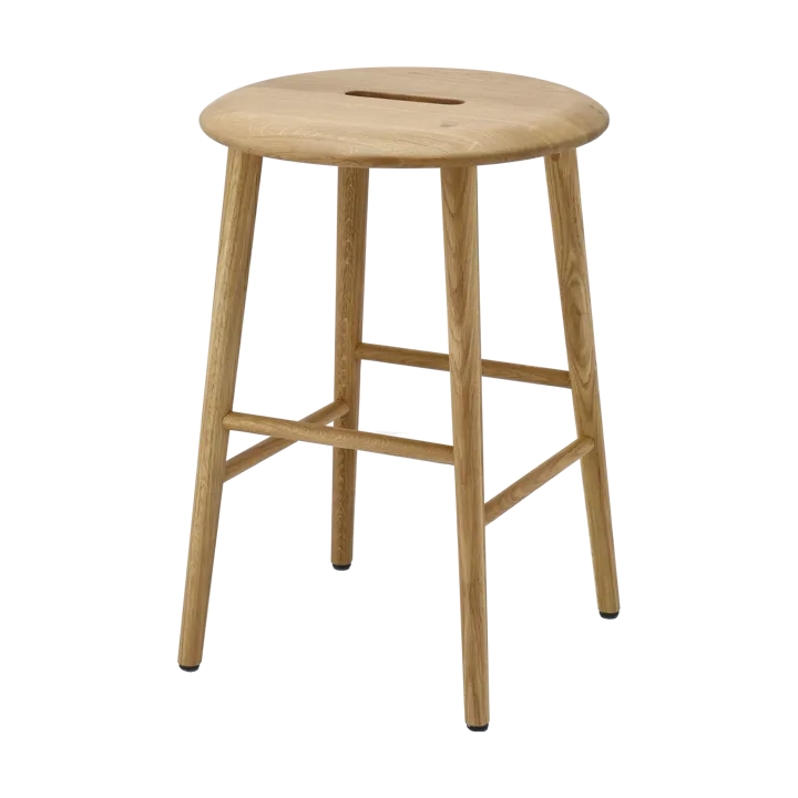 Norrabo rund pall 53 cm - Naturlackad ek, Ø38x53 cm - 1898