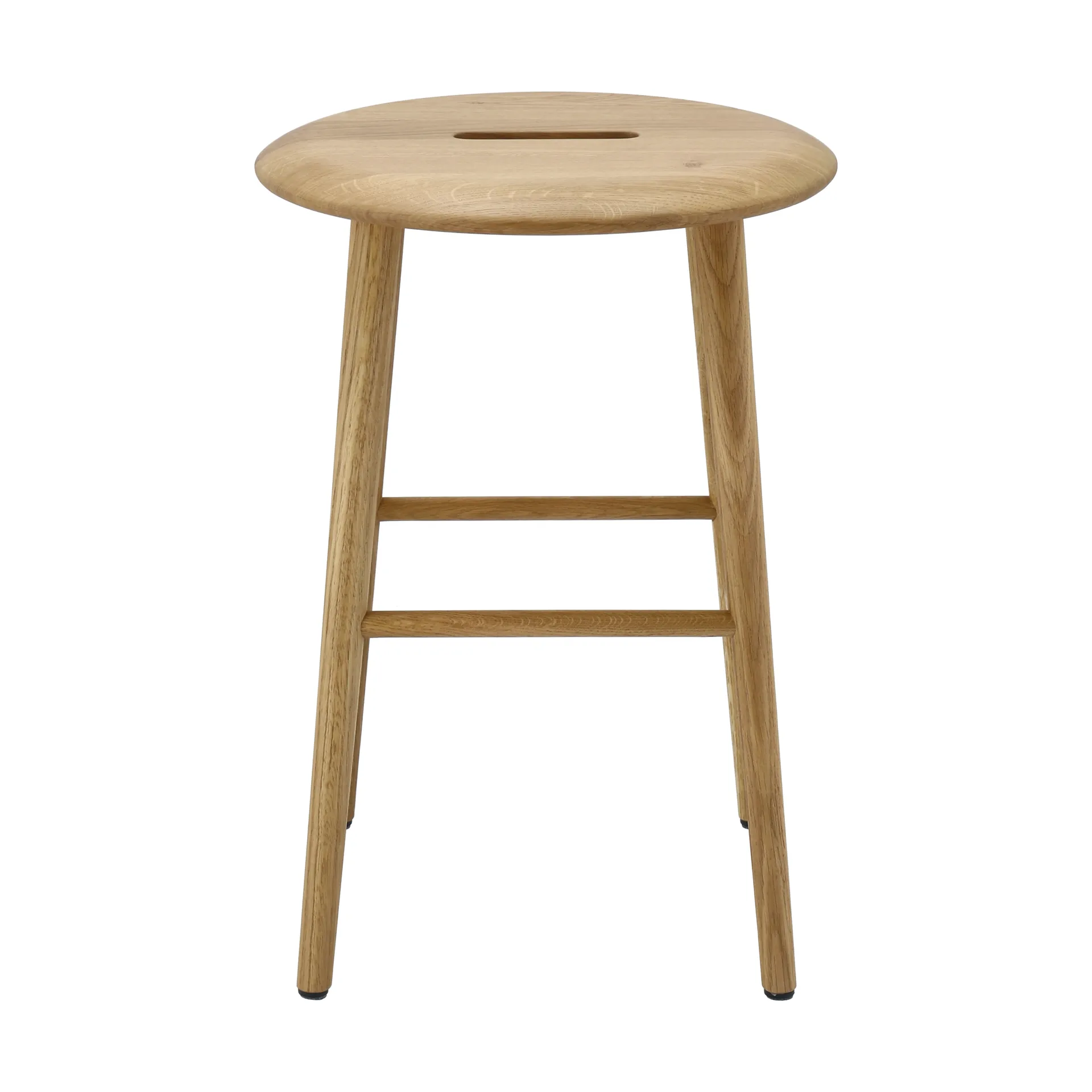 Norrabo rund pall 53 cm, Naturlackad ek, Ø38x53 cm 1898