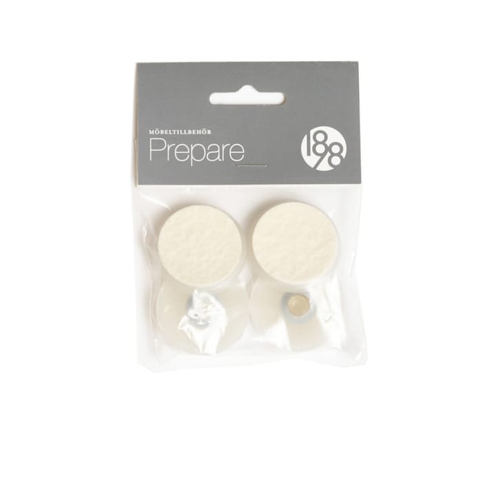 Prepare golvskydd, Vit 37mm plast-filt-nit 4st 1898