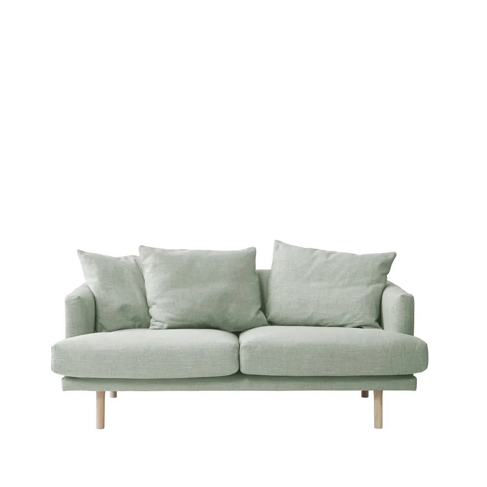 Sjövik 2,5-sits soffa, Bern 0345 green-vitoljad ek 1898