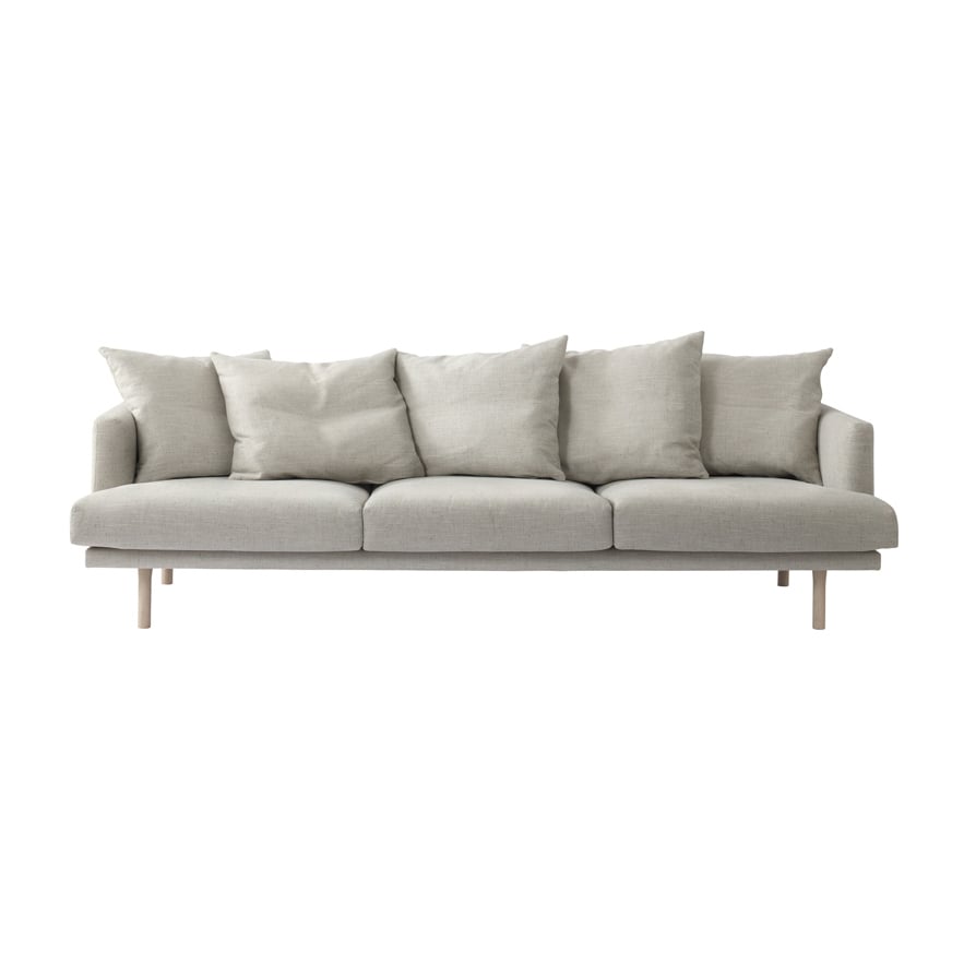 1898 Sjövik 3,5-sits soffa Bern 0341 Beige-vitoljad ek