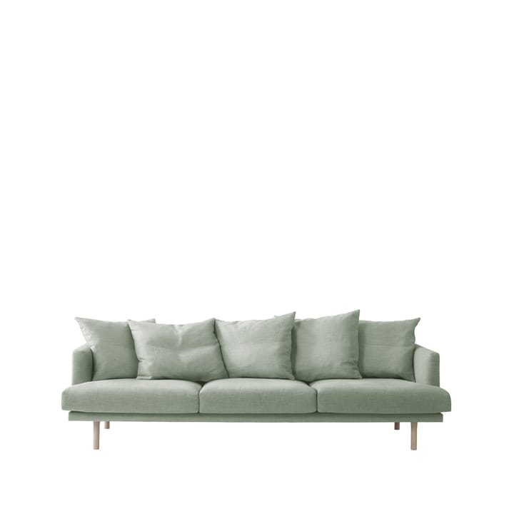 Sj�övik soffa 3,5-sits - Bern 0345 green-vitoljad ek - 1898