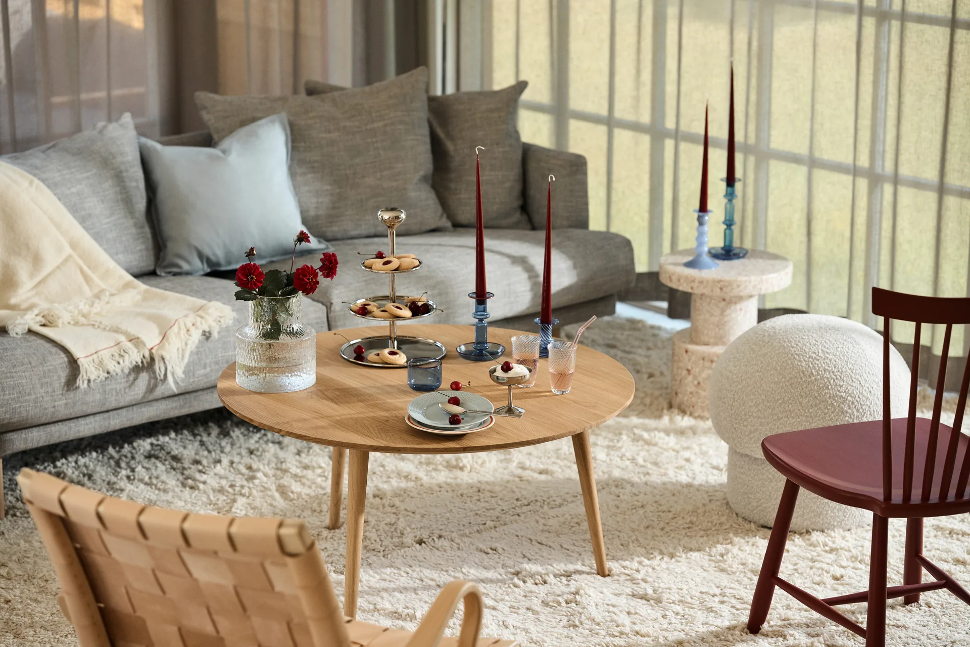 Sjövik soffa, Bern beige 0341-vitoljad ek, 3-sits 1898