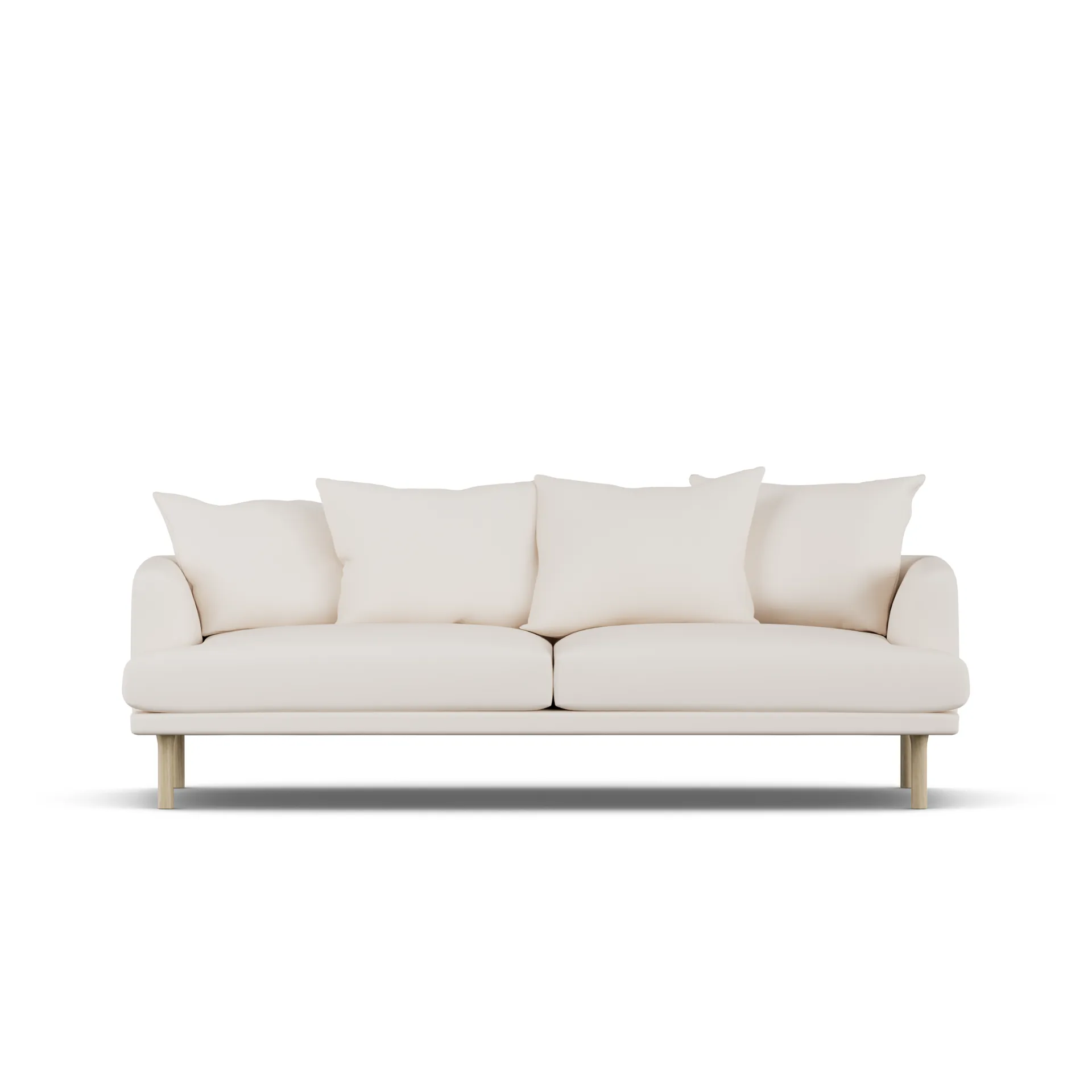 Sjövik soffa, Caleido Beige 9600-vitoljad ek, 3-sits 1898