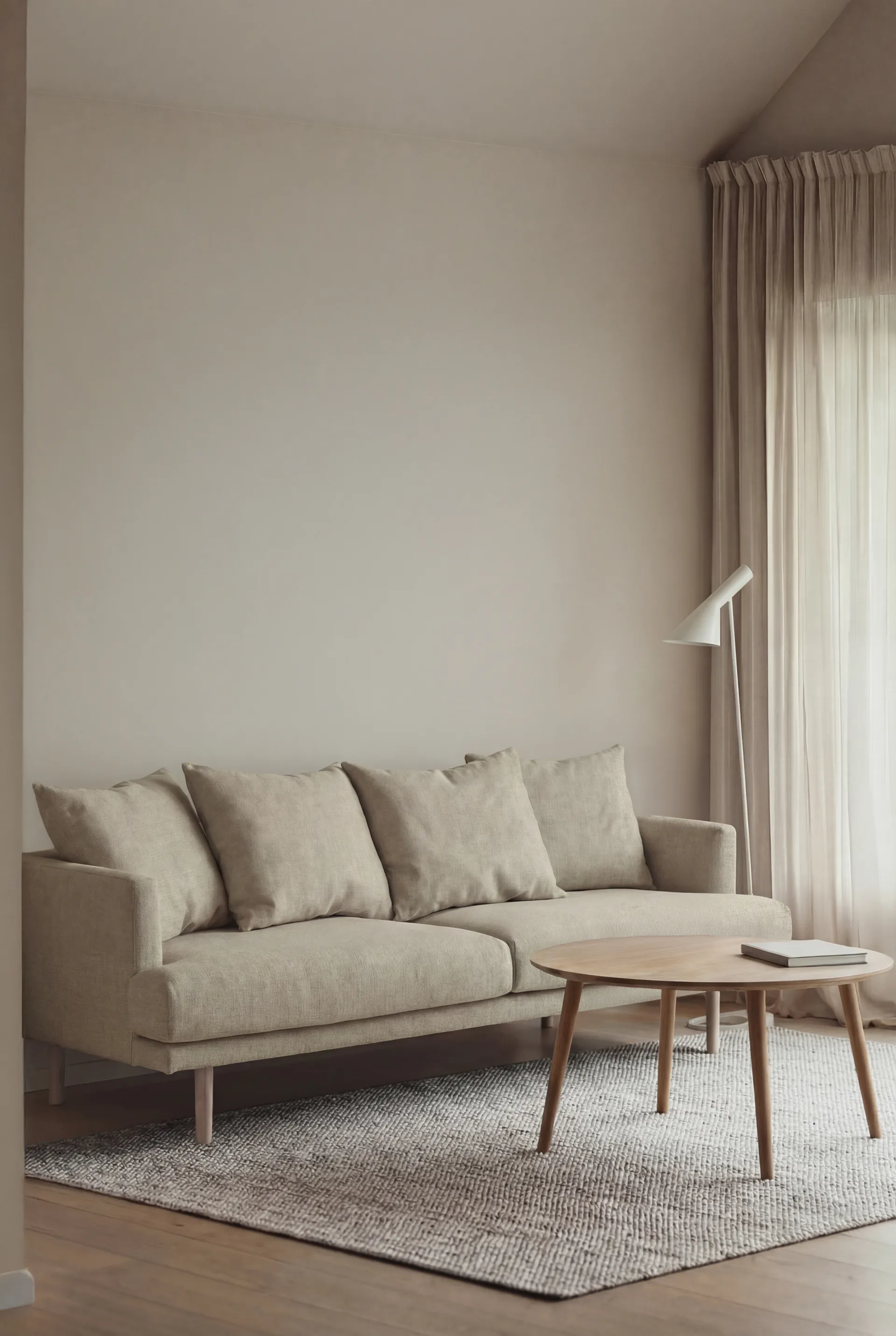 Sjövik soffa, Luiza Beige 3981-vitoljad ek, 3-sits 1898