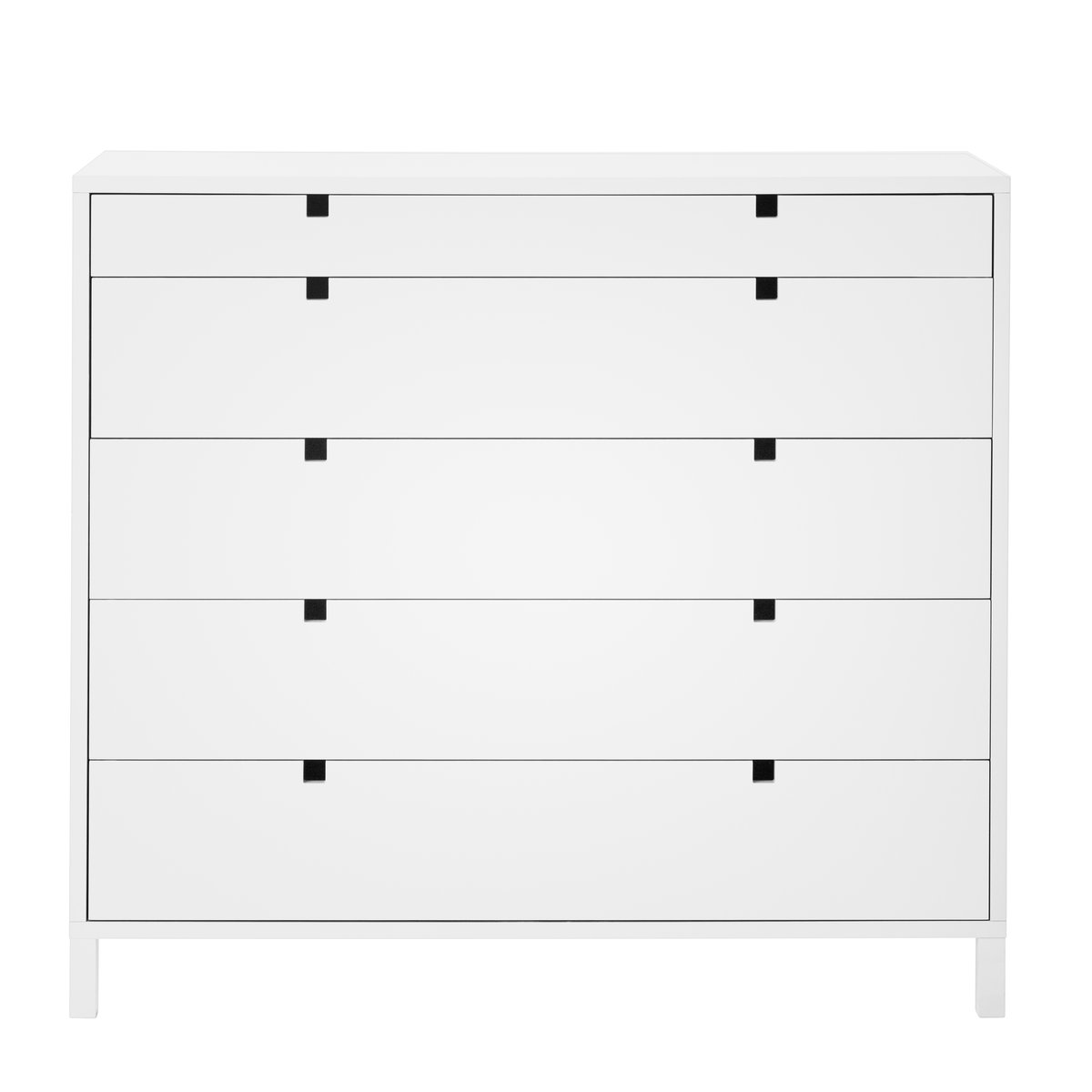 1898 Square byrå 5 lådor Vit | Skandinavisk Design | Byråer | Vit