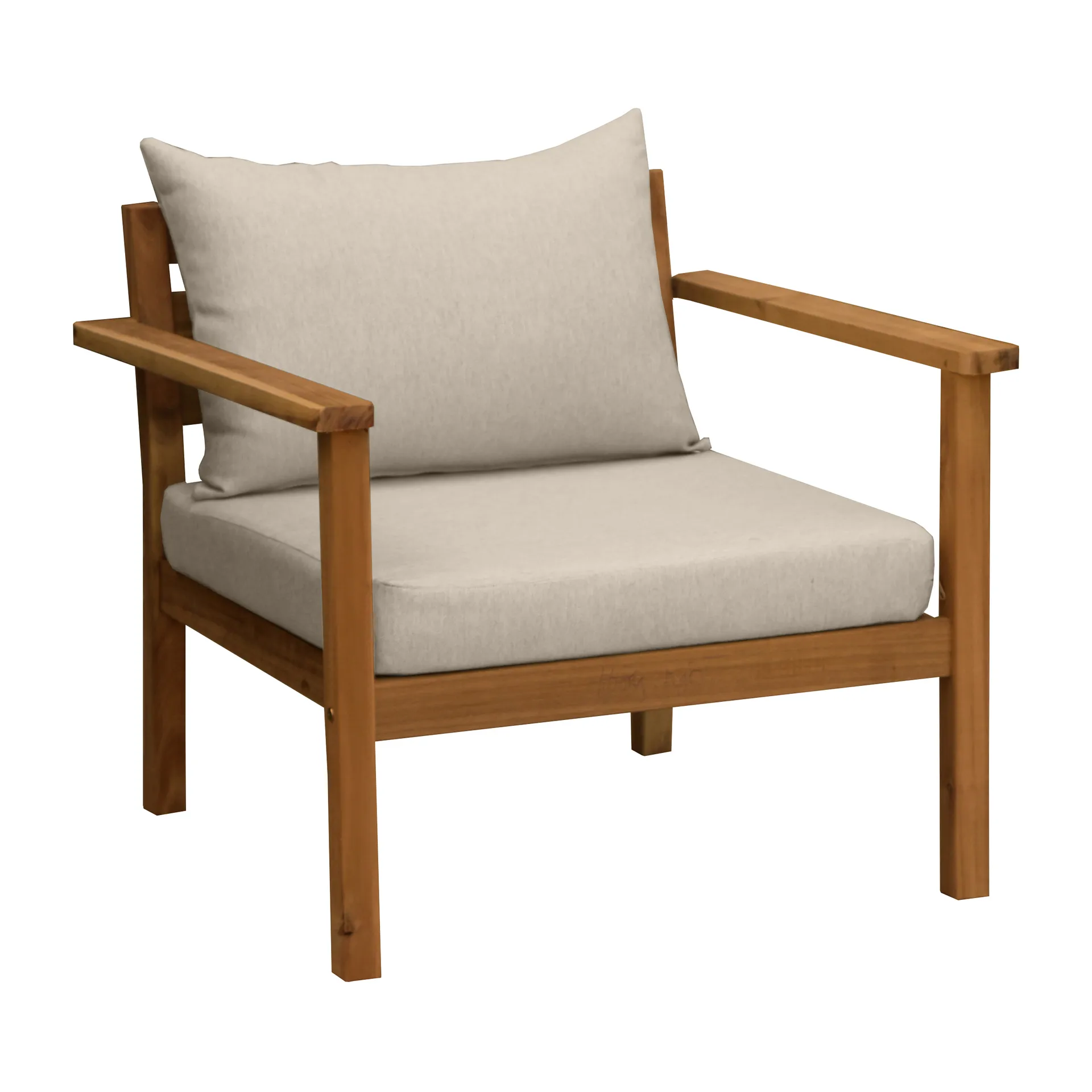Stockaryd loungefåtölj teak/beige,  1898