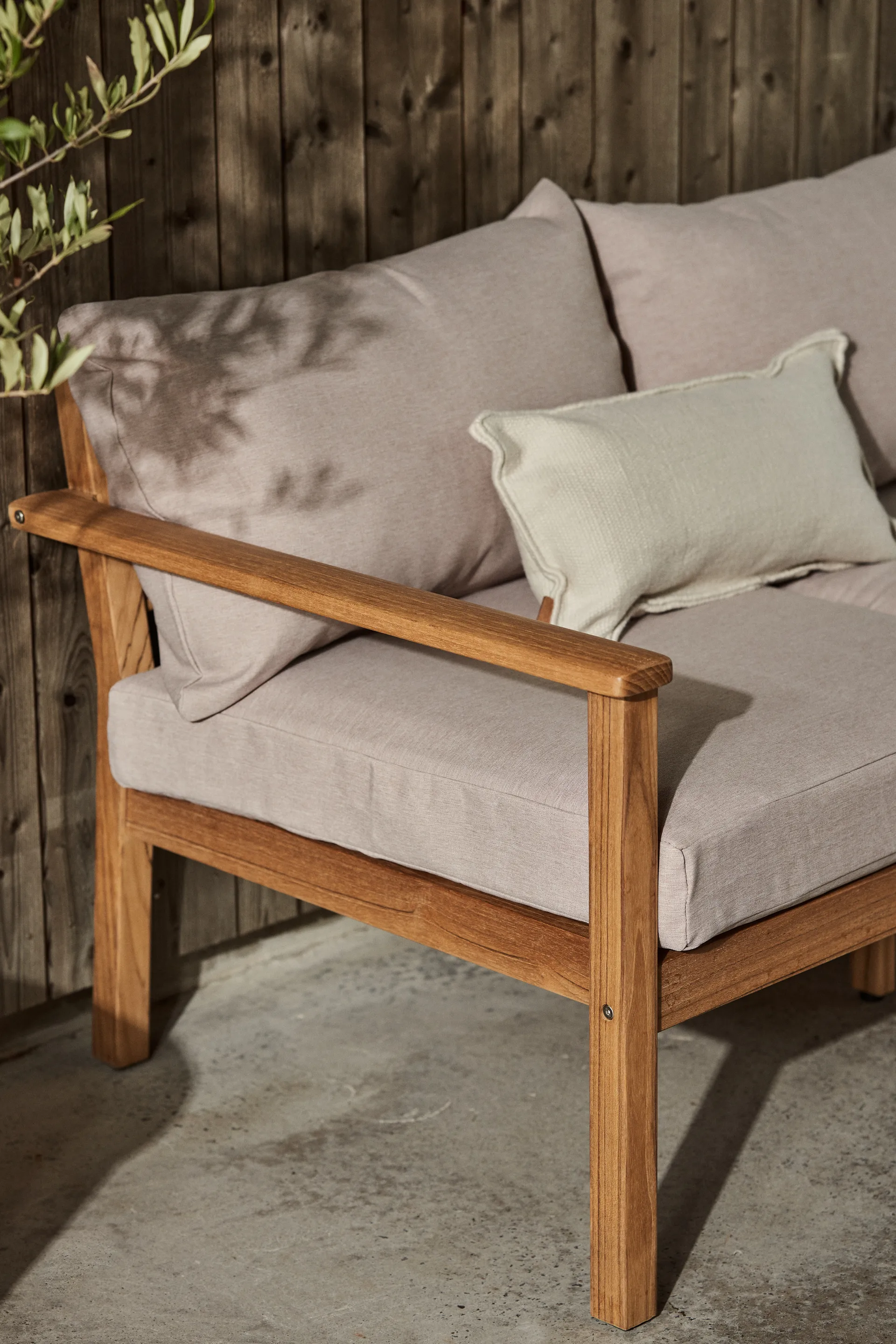 Stockaryd soffa 3-sits teak/beige,  1898