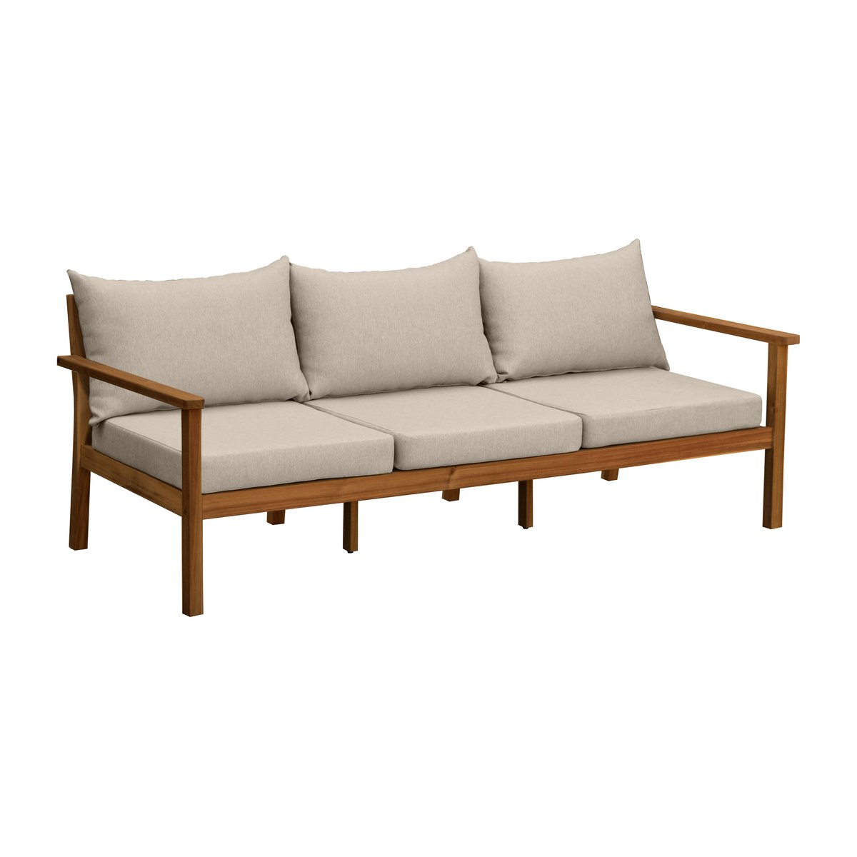 1898 Stockaryd soffa 3-sits teak/beige | Skandinavisk Design | Beige