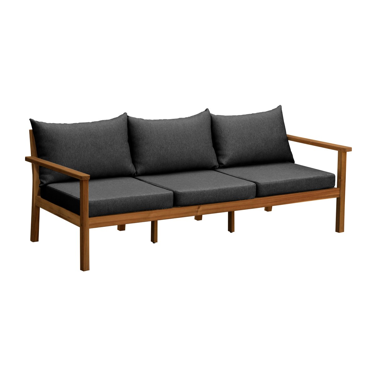 1898 Stockaryd soffa 3-sits teak/dark grey | Skandinavisk Design | Grå
