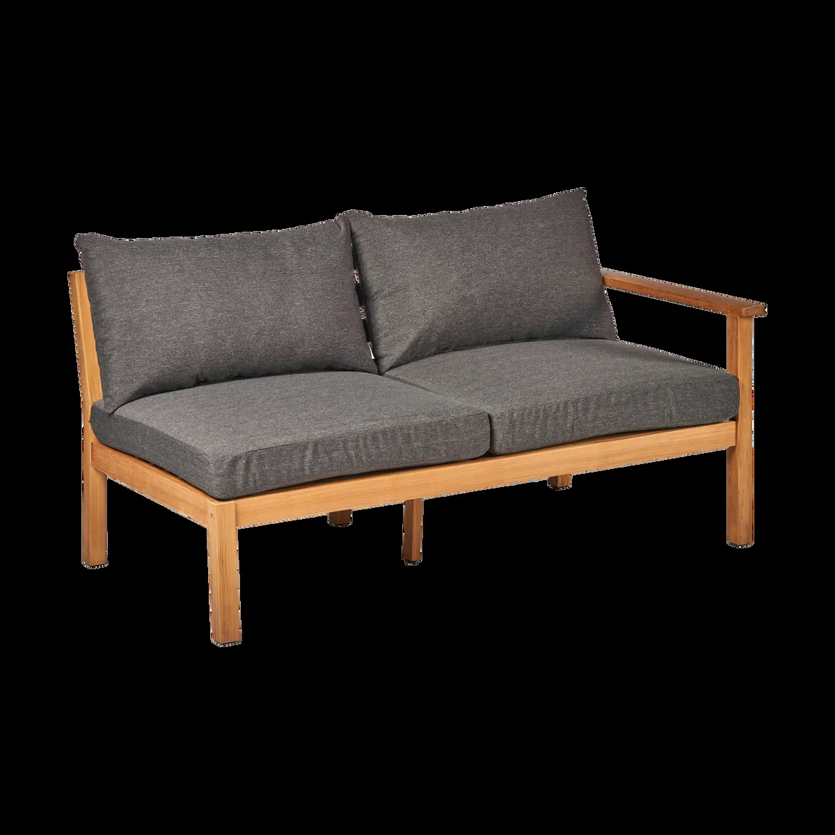 1898 Stockaryd soffmodul 2-sits vänster teak/dark grey